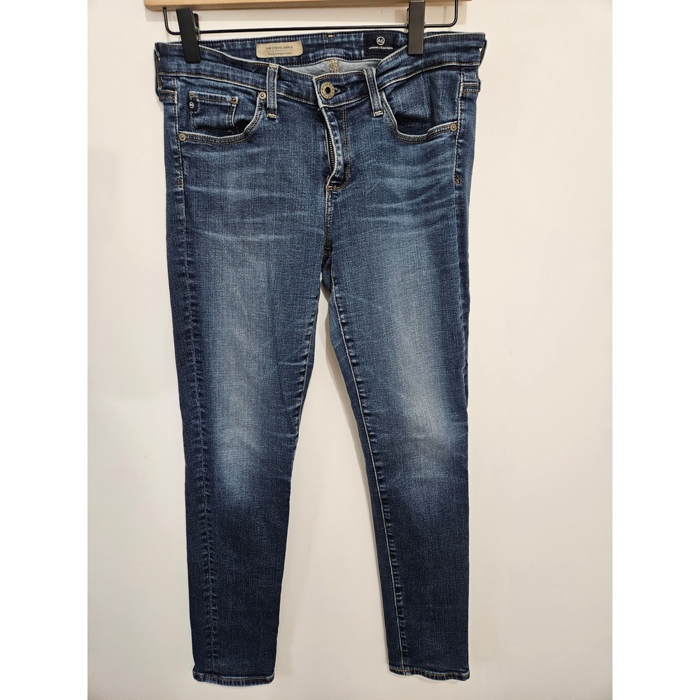 AG‎ Adriano Goldschmied The Stevie Ankle Slim Straight Jeans Medium Wash 27R